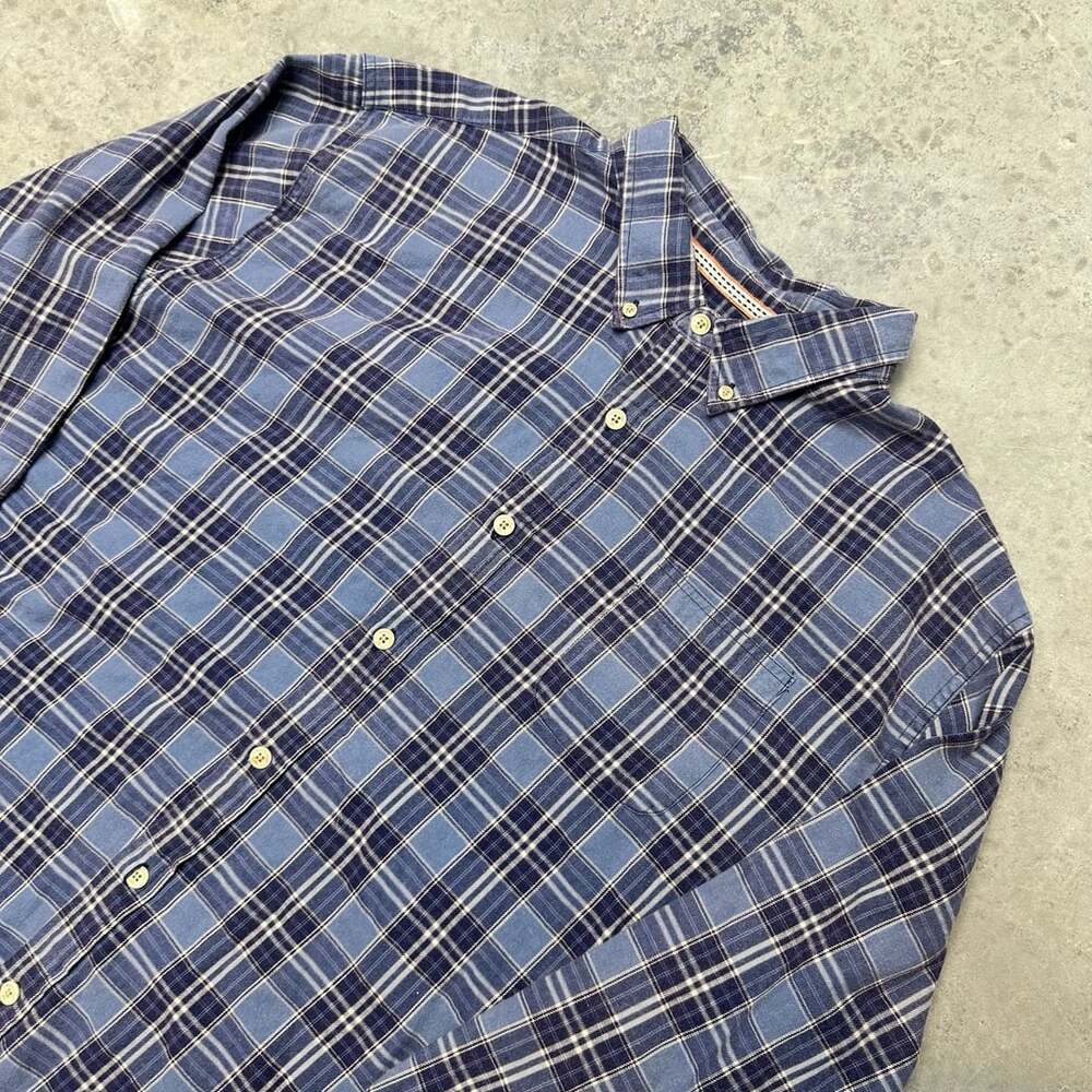 The Normal Brand Plaid Flannel Style Shirt Blue - XXL